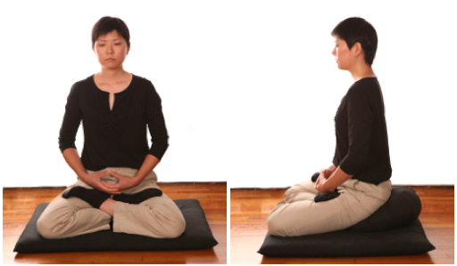 Full-lotus meditation posture